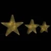 VidaXL Christmas Decoration Stars 3 Pcs Gold Mesh LED Outdoor Indoor