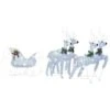 VidaXL Reindeer & Sleigh Christmas Decoration 100 LEDs Outdoor Silver