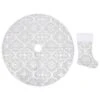 VidaXL Luxury Christmas Tree Skirt With Sock White 122 Cm Fabric -VIDAXL DECOR SHOP image 2 330288 3