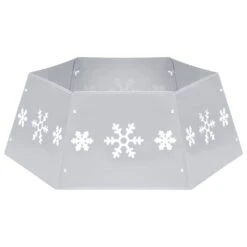 VidaXL Christmas Tree Skirt Silver And White Ø68x25 Cm -VIDAXL DECOR SHOP image 2 331305 2
