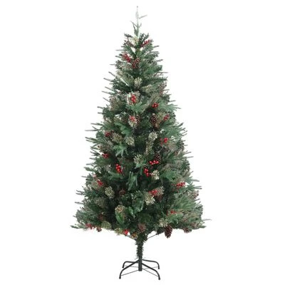 VidaXL Christmas Tree With Pine Cones Green 225 Cm PVC&PE 4 VidaXL Christmas Tree With Pine Cones Green 225 Cm PVC&PE - Image 2