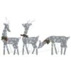 VidaXL Christmas Reindeer Family 270x7x90 Cm Silver Cold White Mesh -VIDAXL DECOR SHOP image 2 342677