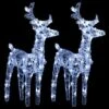 VidaXL Christmas Reindeers 2 Pcs Cold White 80 LEDs Acrylic -VIDAXL DECOR SHOP image 2 342679 1