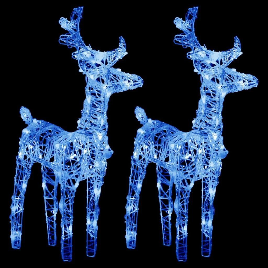 VidaXL Christmas Reindeers 2 Pcs Multicolour 80 LEDs Acrylic 11 VidaXL Christmas Reindeers 2 Pcs Multicolour 80 LEDs Acrylic - Image 9