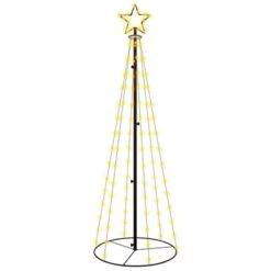 VidaXL Christmas Cone Tree Warm White 108 LEDs 70x180 Cm