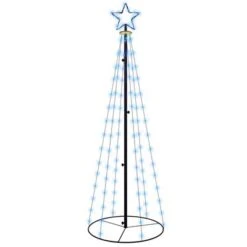 VidaXL Christmas Cone Tree Blue 108 LEDs 70x180 Cm
