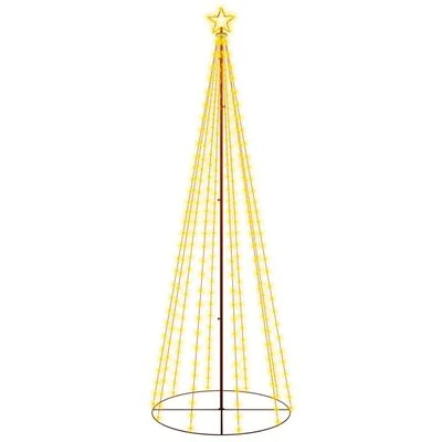 VidaXL Christmas Cone Tree Warm White 310 LEDs 100x300 Cm 3 VidaXL Christmas Cone Tree Warm White 310 LEDs 100x300 Cm