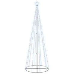 VidaXL Christmas Cone Tree Cold White 310 LEDs 100x300 Cm