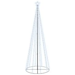 VidaXL Christmas Cone Tree Cold White 310 LEDs 100x300 Cm -VIDAXL DECOR SHOP image 2 343491 4
