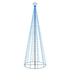 VidaXL Christmas Cone Tree Blue 310 LEDs 100x300 Cm