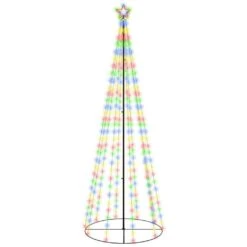 VidaXL Christmas Cone Tree Cold White 310 LEDs 100x300 Cm -VIDAXL DECOR SHOP image 2 343493 4