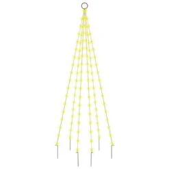 VidaXL Christmas Tree On Flagpole Warm White 108 LEDs 180 Cm