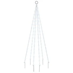 VidaXL Christmas Tree On Flagpole Colourful 108 LEDs 180 Cm -VIDAXL DECOR SHOP image 2 343519 1