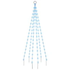 VidaXL Christmas Tree On Flagpole Cold White 108 LEDs 180 Cm 30 VidaXL Christmas Tree On Flagpole Cold White 108 LEDs 180 Cm -VIDAXL DECOR SHOP image 2 343520 4