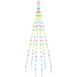 VidaXL Christmas Tree On Flagpole Blue 108 LEDs 180 Cm -VIDAXL DECOR SHOP image 2 343521