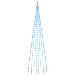 VidaXL Christmas Tree On Flagpole Cold White 310 LEDs 300 Cm -VIDAXL DECOR SHOP image 2 343524