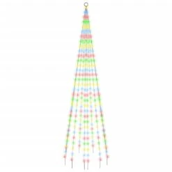 VidaXL Christmas Tree On Flagpole Blue 310 LEDs 300 Cm -VIDAXL DECOR SHOP image 2 343525 3