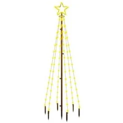 VidaXL Christmas Tree With Spike Warm White 108 LEDs 180 Cm