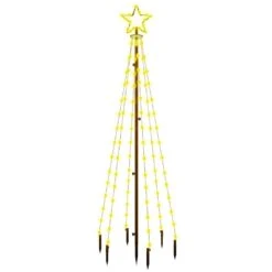 VidaXL Christmas Tree With Spike Colourful 108 LEDs 180 Cm -VIDAXL DECOR SHOP image 2 343550 4
