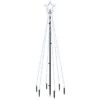 VidaXL Christmas Tree With Spike Cold White 108 LEDs 180 Cm -VIDAXL DECOR SHOP image 2 343551