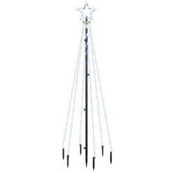 VidaXL Christmas Tree With Spike Blue 108 LEDs 180 Cm -VIDAXL DECOR SHOP image 2 343551 3
