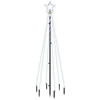 VidaXL Christmas Tree With Spike Cold White 108 LEDs 180 Cm 3 VidaXL Christmas Tree With Spike Cold White 108 LEDs 180 Cm