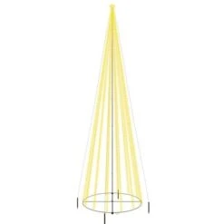 VidaXL Christmas Cone Tree Warm White 1134 LEDs 230x800 Cm