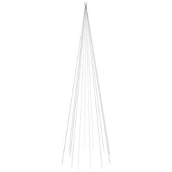 VidaXL Christmas Tree On Flagpole Warm White 732 LEDs 500 Cm