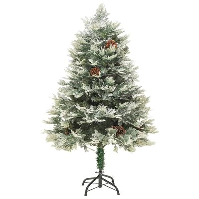 VidaXL Christmas Tree With LEDs&Pine Cones Green 120 Cm PVC&PE 4 VidaXL Christmas Tree With LEDs&Pine Cones Green 120 Cm PVC&PE - Image 2