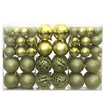 VidaXL Christmas Baubles 100 Pcs Light Green 3 / 4 / 6 Cm 4 VidaXL Christmas Baubles 100 Pcs Light Green 3 / 4 / 6 Cm - Image 2