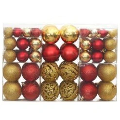 VidaXL Christmas Baubles 100 Pcs Gold And Wine Red 3 / 4 / 6 Cm 23 VidaXL Christmas Baubles 100 Pcs Gold And Wine Red 3 / 4 / 6 Cm -VIDAXL DECOR SHOP image 2 356106