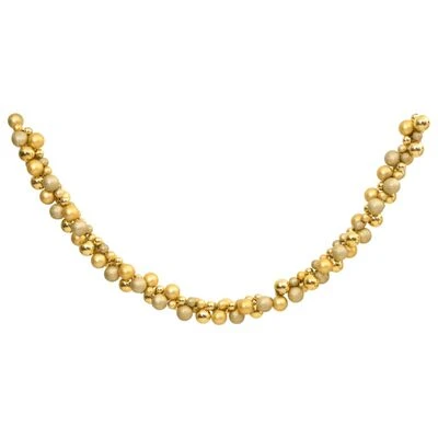 VidaXL Christmas Balls Garland Gold 175 Cm Polystyrene 3 VidaXL Christmas Balls Garland Gold 175 Cm Polystyrene