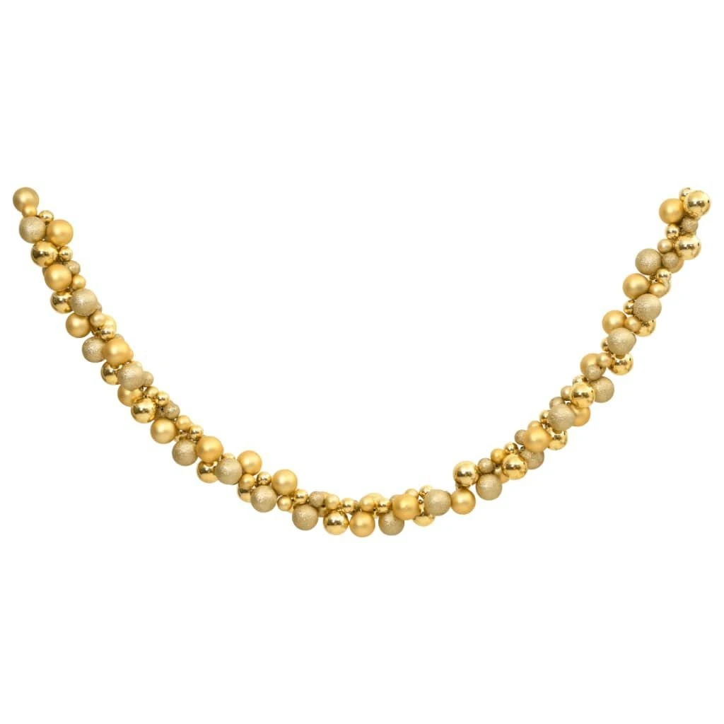 VidaXL Christmas Balls Garland Gold 175 Cm Polystyrene 9 VidaXL Christmas Balls Garland Gold 175 Cm Polystyrene - Image 7