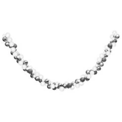 VidaXL Christmas Balls Garland White And Grey 175 Cm Polystyrene