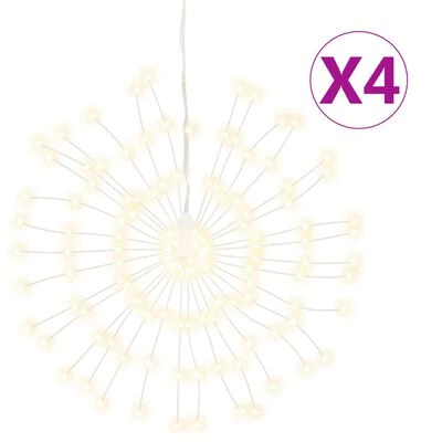 VidaXL Christmas Starburst Lights 140 LEDs 4 Pcs Warm White 17 Cm 3 VidaXL Christmas Starburst Lights 140 LEDs 4 Pcs Warm White 17 Cm