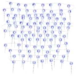 VidaXL Christmas Icicle Light 200 LEDs Blue 20 M Acrylic PVC -VIDAXL DECOR SHOP image 2 356229 1