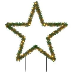 VidaXL Christmas Light Decoration With Spikes Star 80 LEDs 60 Cm