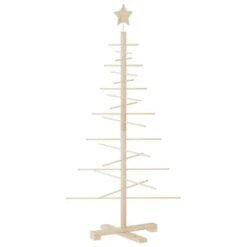 VidaXL Wooden Christmas Tree For Decoration 125 Cm Solid Wood Pine