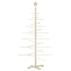 VidaXL Wooden Christmas Tree For Decoration 150 Cm Solid Wood Pine