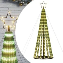 VidaXL Christmas Tree Light Cone 275 LEDs Colourful 180 Cm 28 VidaXL Christmas Tree Light Cone 275 LEDs Colourful 180 Cm -VIDAXL DECOR SHOP image 2 358064 2