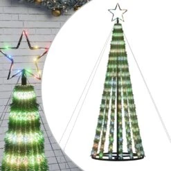 VidaXL Christmas Tree Light Cone 275 LEDs Blue 180 Cm -VIDAXL DECOR SHOP image 2 358067 3