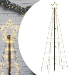VidaXL Christmas Tree Light With Spikes 220 LEDs Colourful 180 Cm -VIDAXL DECOR SHOP image 2 358100 2