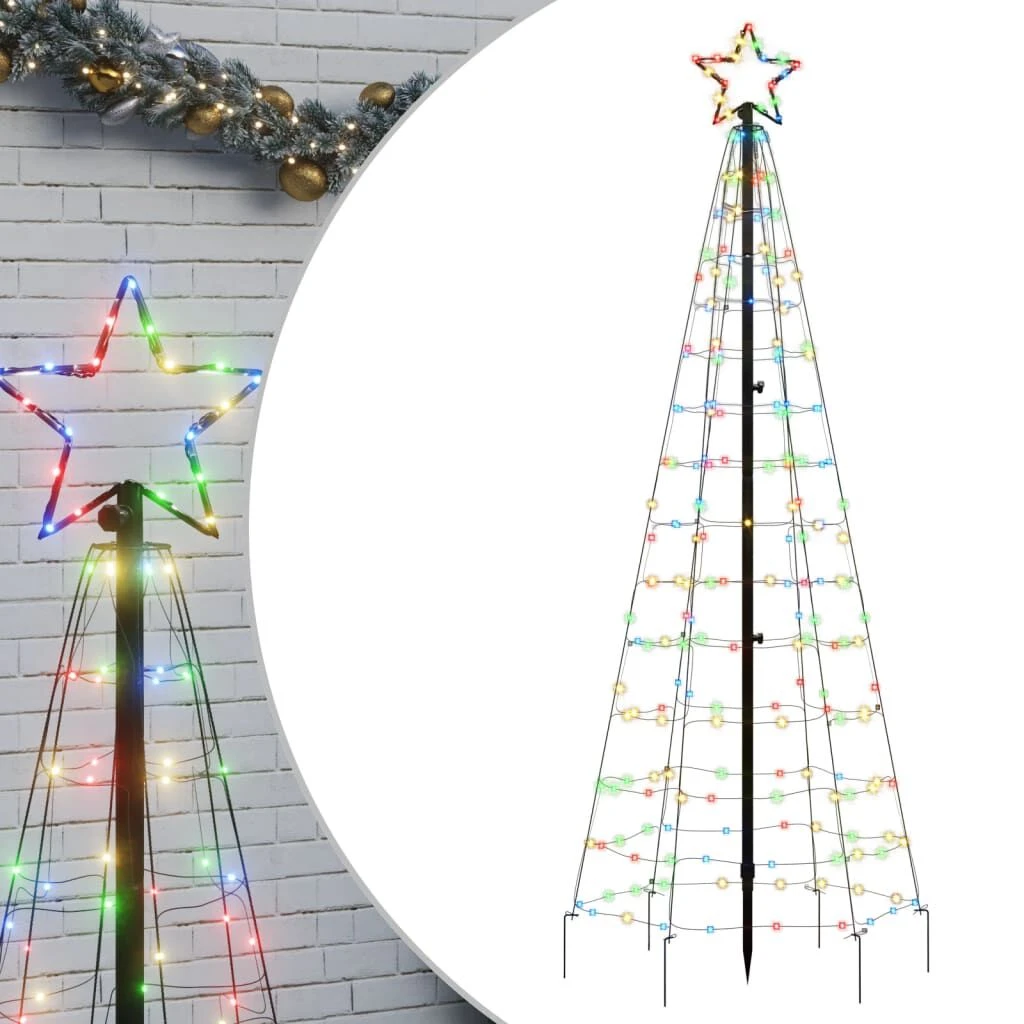 VidaXL Christmas Tree Light With Spikes 220 LEDs Blue 180 Cm 16 VidaXL Christmas Tree Light With Spikes 220 LEDs Blue 180 Cm - Image 14
