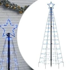 VidaXL Christmas Tree Light With Spikes 220 LEDs Blue 180 Cm
