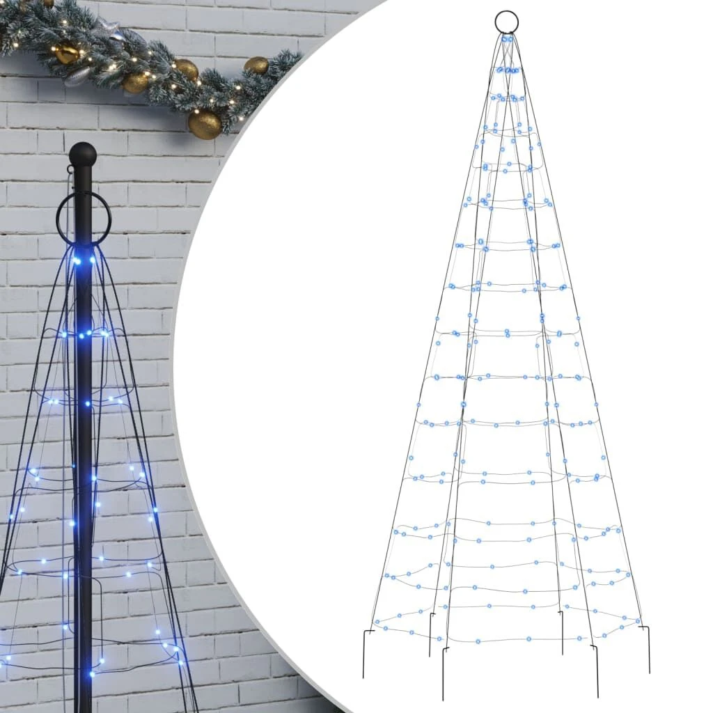 VidaXL Christmas Tree Light On Flagpole 200 LEDs Blue 180 Cm 17 VidaXL Christmas Tree Light On Flagpole 200 LEDs Blue 180 Cm - Image 15