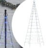 VidaXL Christmas Tree Light On Flagpole 200 LEDs Blue 180 Cm -VIDAXL DECOR SHOP image 2 358111