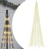 VidaXL Christmas Tree Light On Flagpole 1534 LEDs Warm White 500 Cm -VIDAXL DECOR SHOP image 2 358125