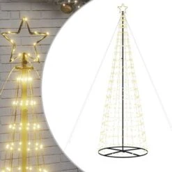 VidaXL Christmas Tree Light Cone 570 LEDs Warm White 300 Cm