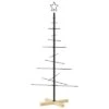VidaXL Metal Christmas Tree With Wooden Base Black 120 Cm -VIDAXL DECOR SHOP image 2 359603