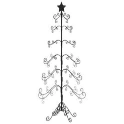VidaXL Metal Christmas Tree For Decoration Black 215 Cm